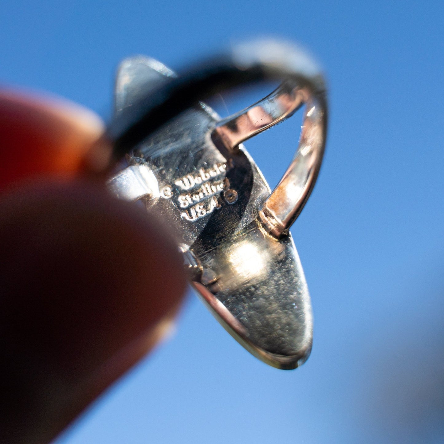 Cathy Webster Evans Mine Turquoise Sterling Silver Ring Size 7 1/2 - Echo Canyon Collective