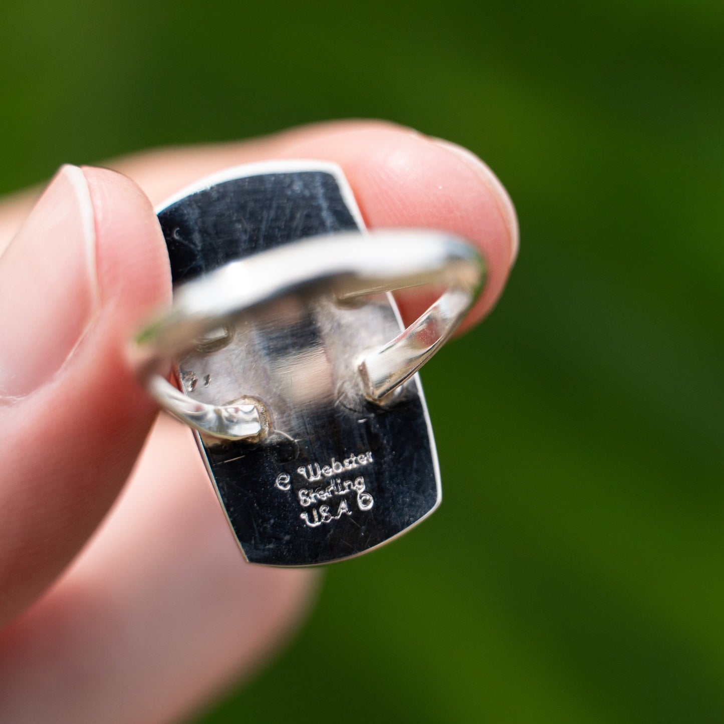 Cathy Webster Mine 8 Turquoise Ring Navajo Handmade Sterling Silver - Echo Canyon Collective