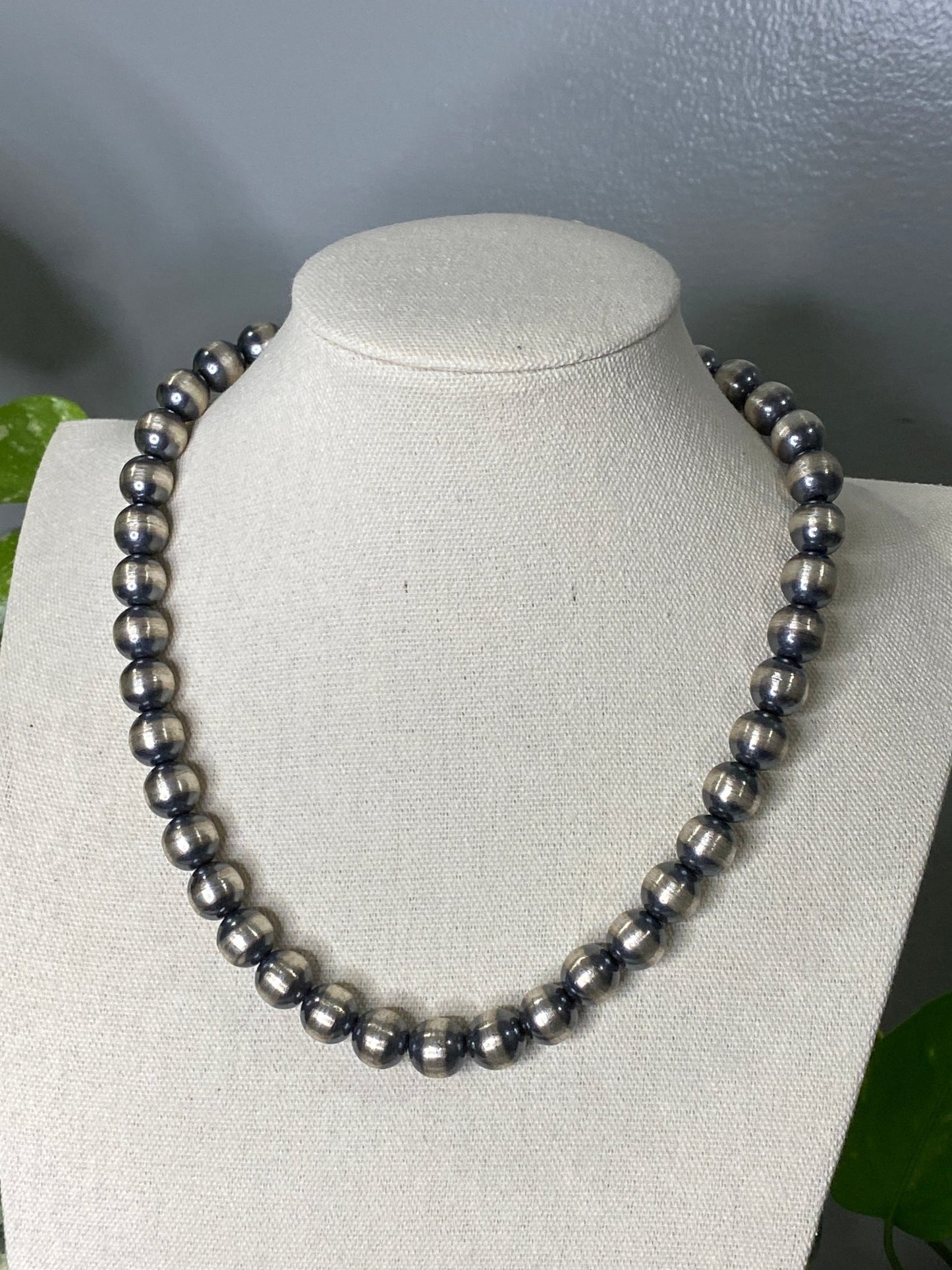 Chimney Butte 12 mm Handmade Sterling Silver Beads – Various Lengths - Echo Canyon Collective