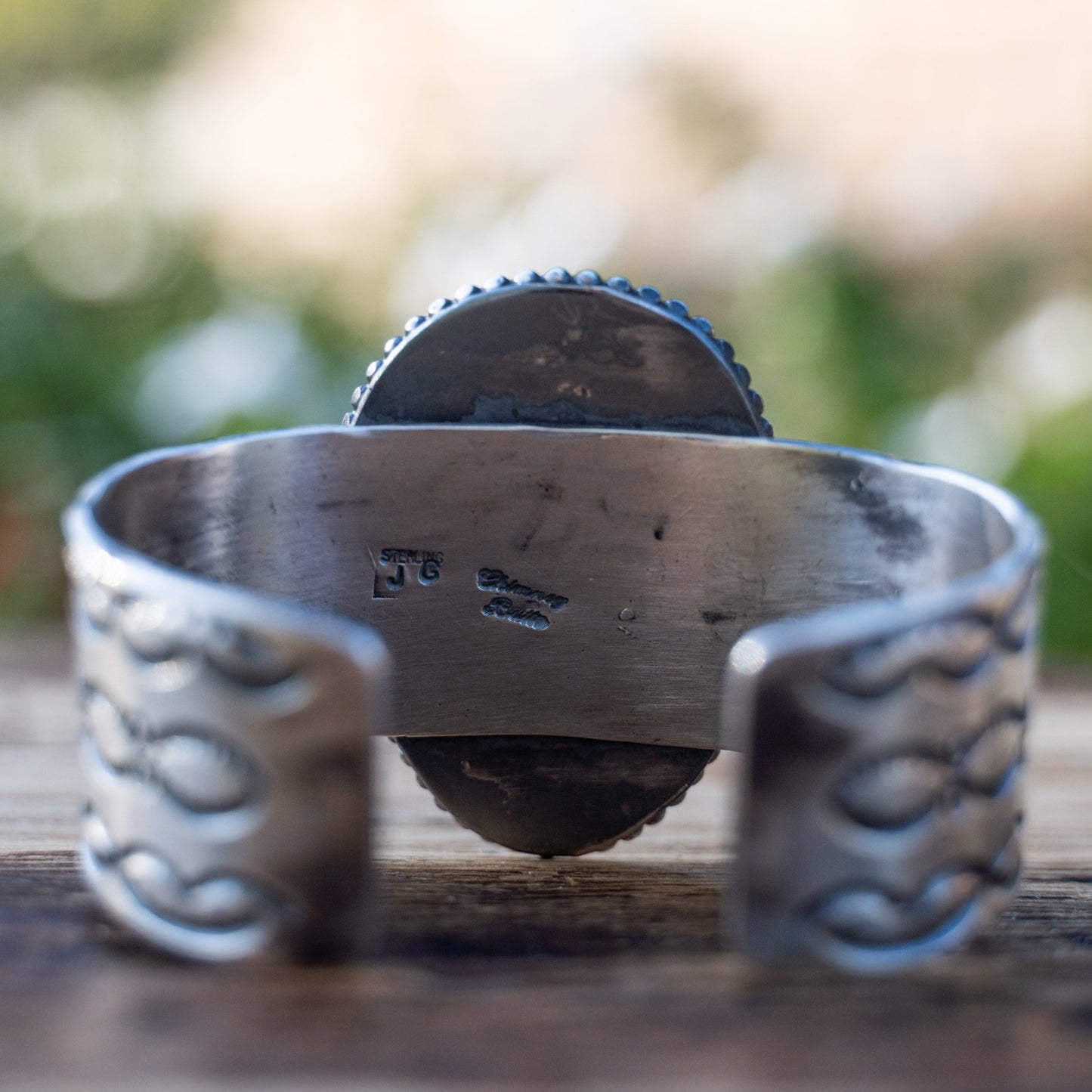 Chimney Butte Sterling Silver Cuff with Palomino - Echo Canyon Collective