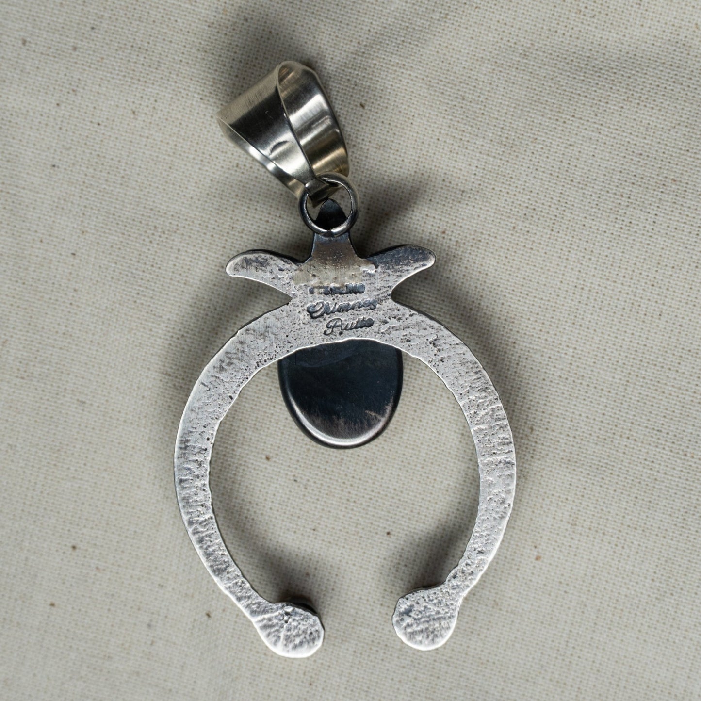 Chimney Butte Wild Horse & Coral Naja Pendant – Santo Domingo Pueblo Artist - Echo Canyon Collective