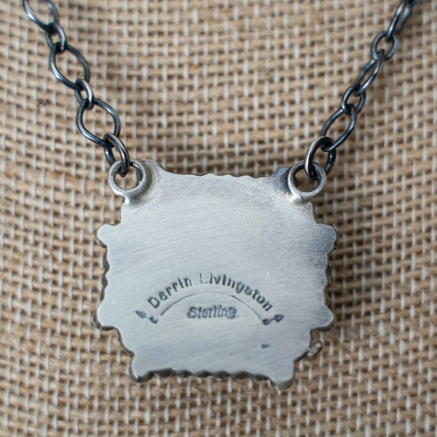 Darrin Livingston Navajo Handmade Natural 8 Mine Turquoise Necklace – Sterling Silver, 18" - Echo Canyon Collective