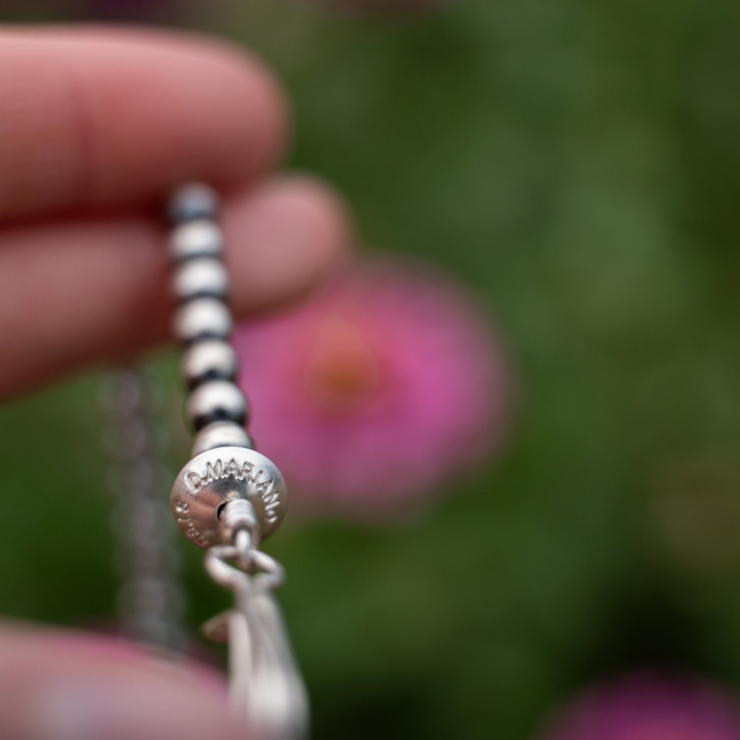 Dorinda Mariano Navajo Handmade Sterling Silver Pearl Necklace - Echo Canyon Collective