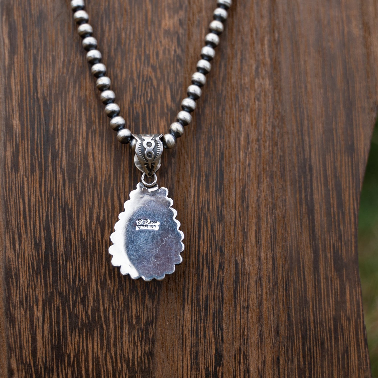Dry Creek Turquoise Pendant | Navajo Handmade Sterling Silver by Happy Piasso - Echo Canyon Collective