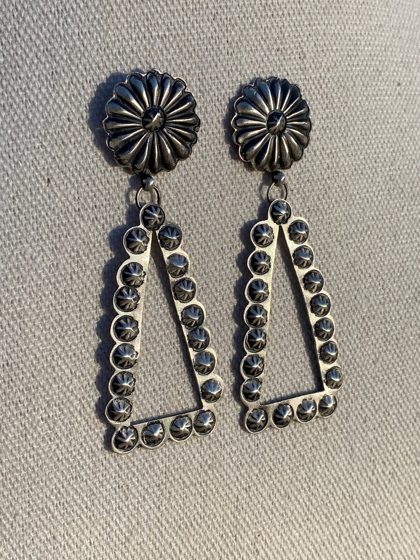 Eugene Charley Stamped Sterling Silver Earrings - Echo Canyon Collective