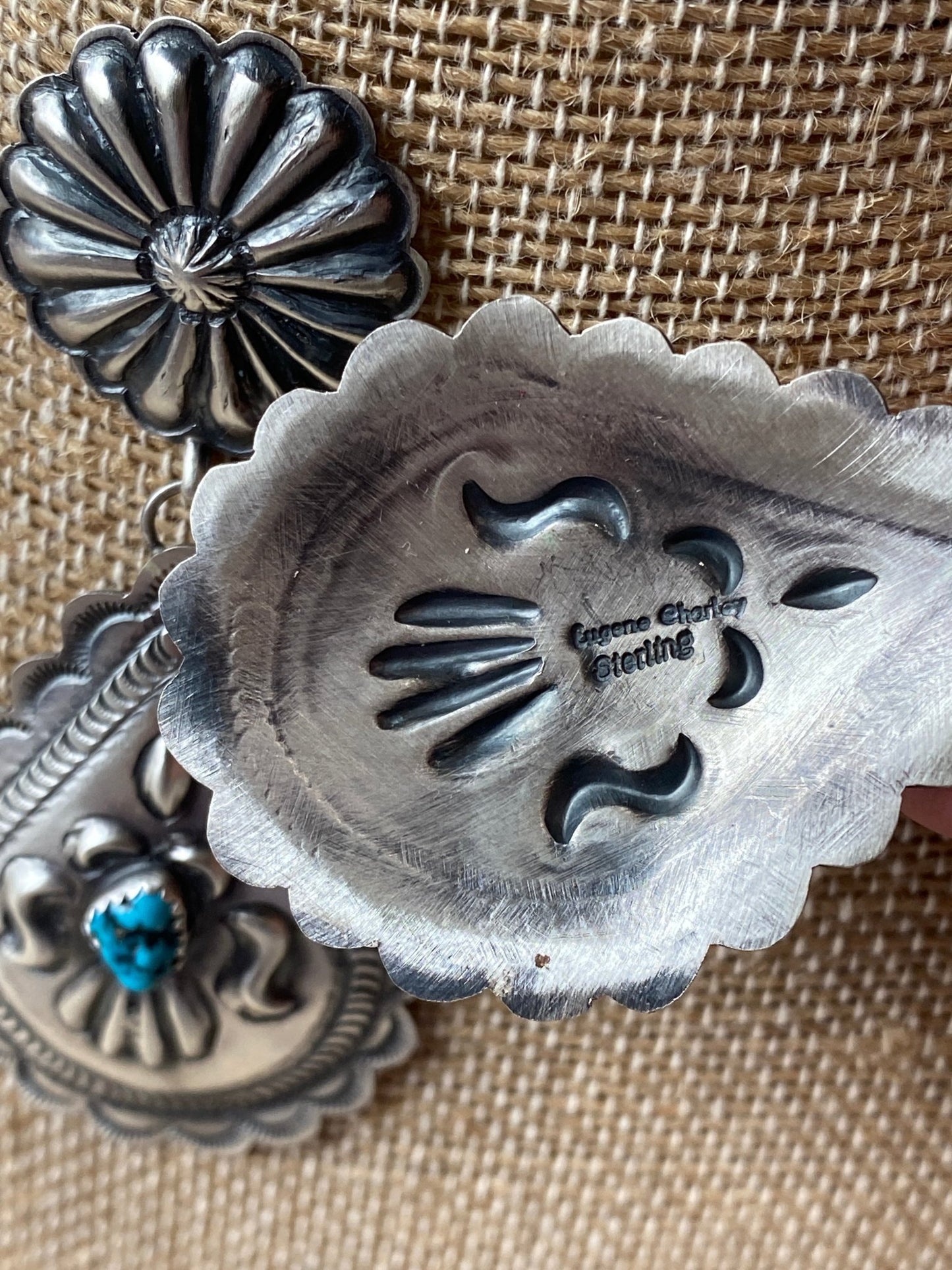 Eugene Charley Sterling Silver & Turquoise Earrings - Echo Canyon Collective
