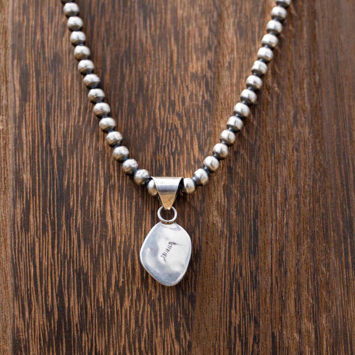 Morenci Turquoise Pendant by Ernest Hawthorne in Sterling Silver - Echo Canyon Collective