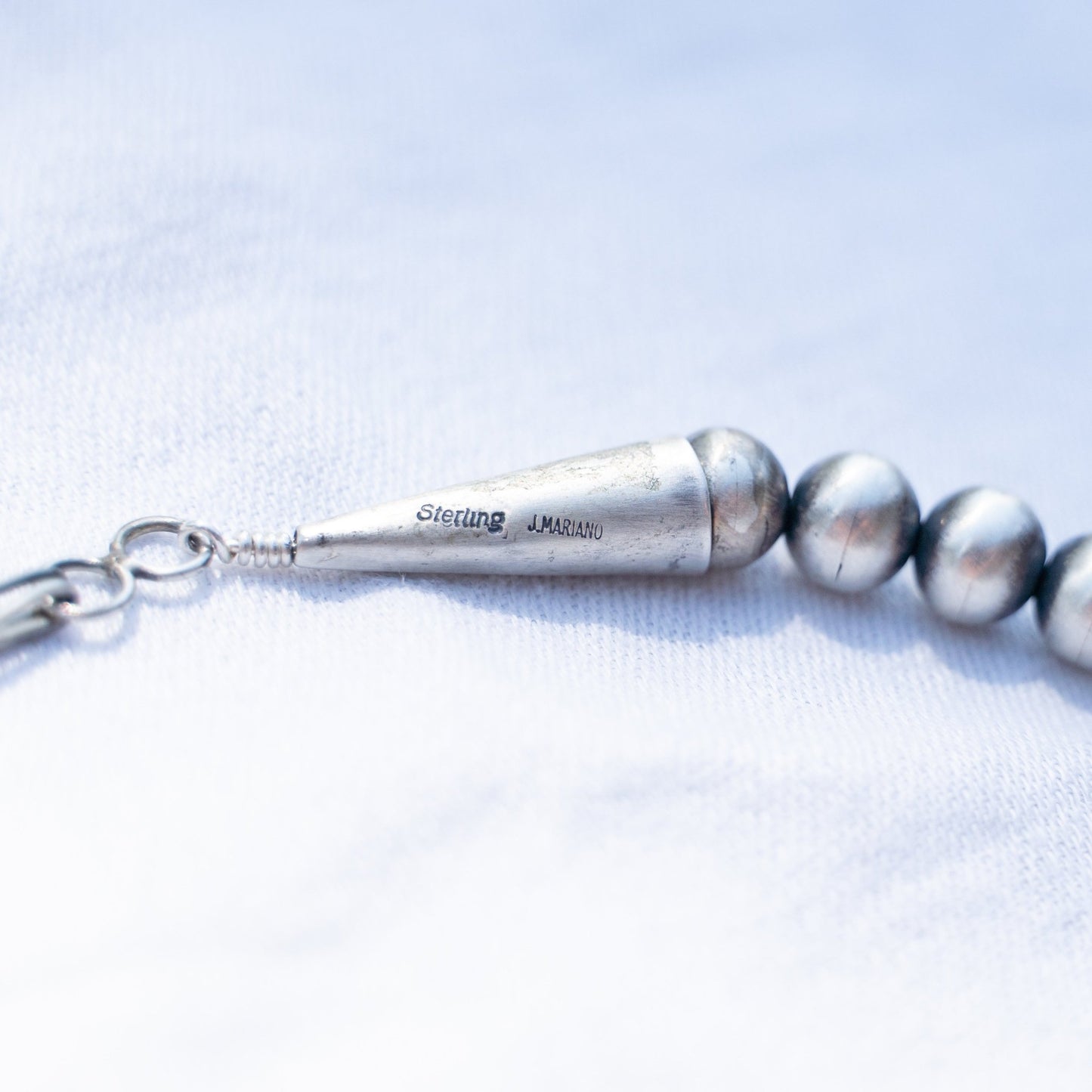 Navajo Handmade Bead & Tassel Pearl Necklace by Jan Mariano - Echo Canyon Collective