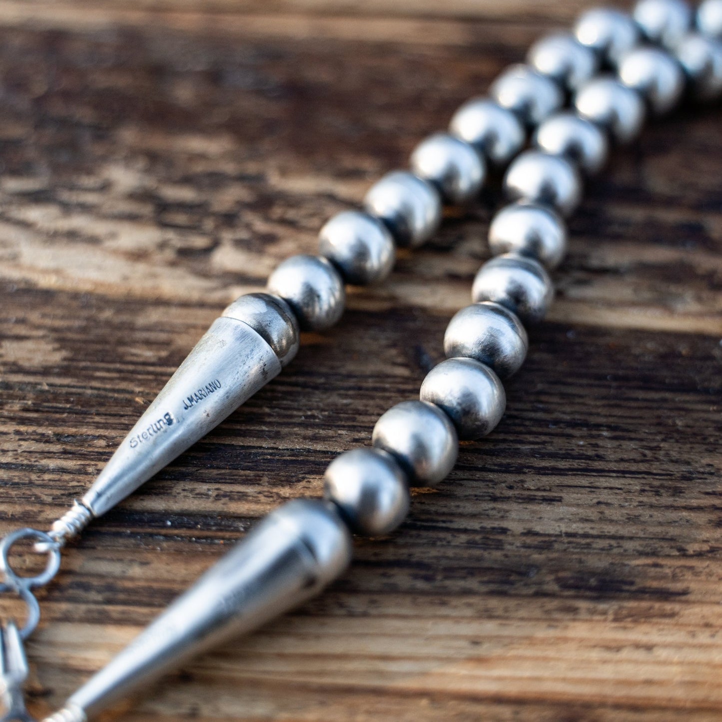 Navajo Handmade Bead & Tassel Pearl Necklace by Jan Mariano - Echo Canyon Collective