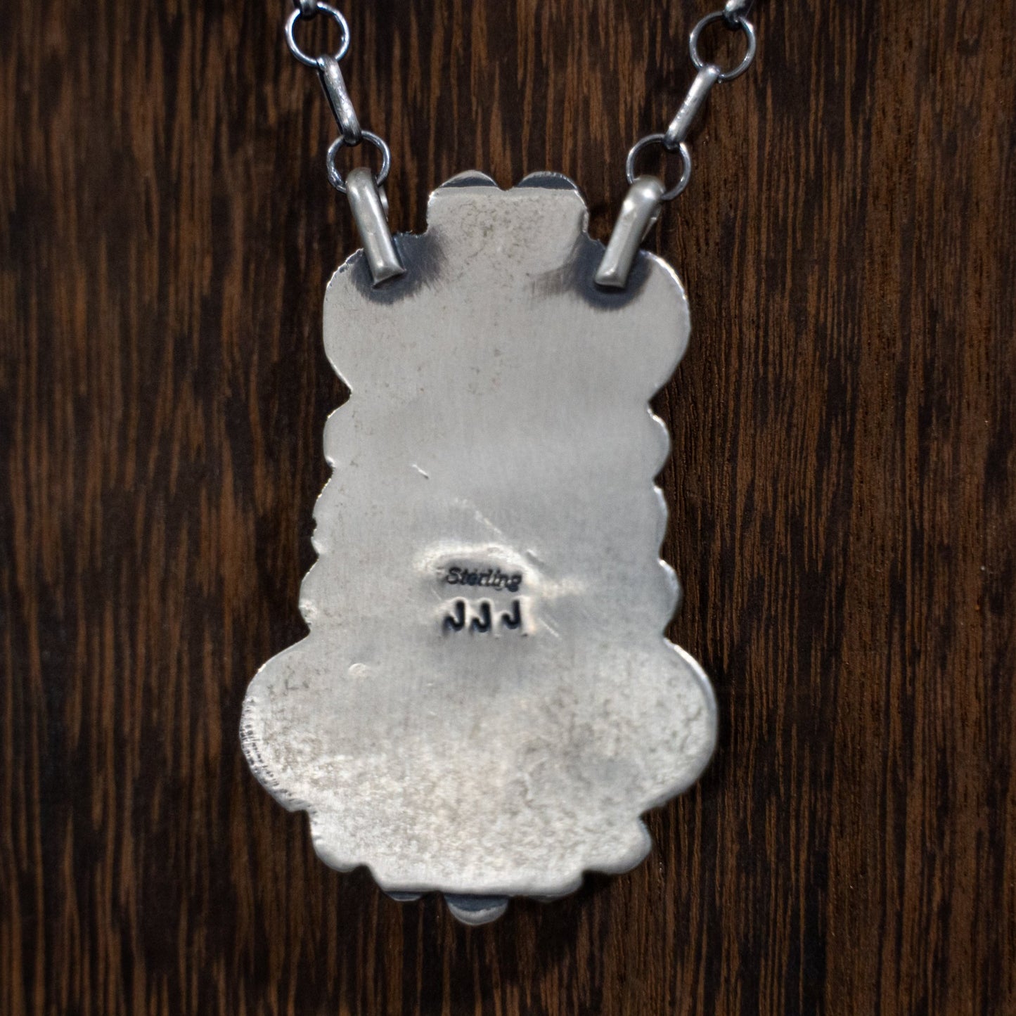 Sonoran Turquoise Necklace – 20" Sterling Silver Navajo Handmade by Jeff James - Echo Canyon Collective