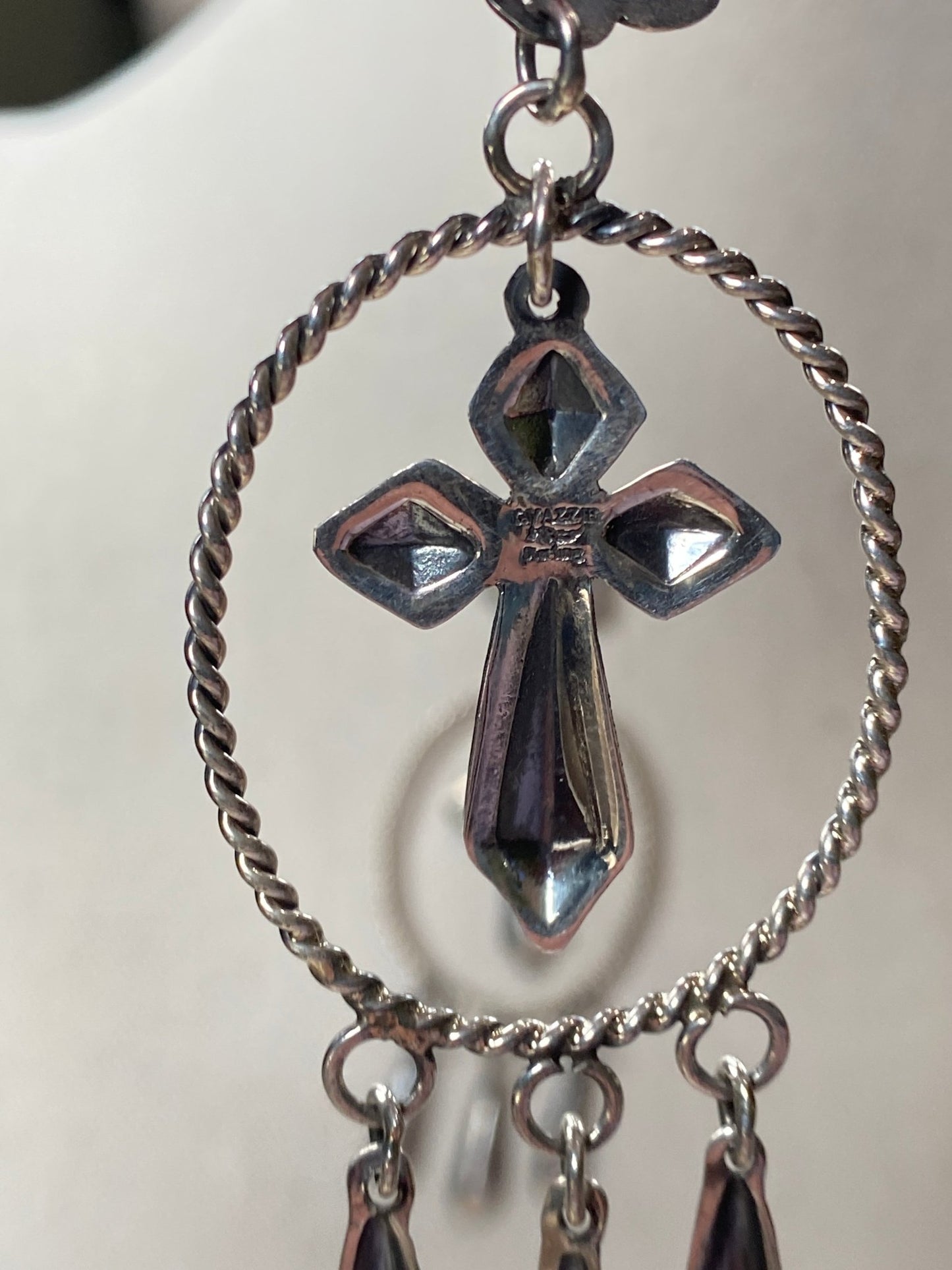 Tim Yazzie Sterling Silver Cross Earrings - Echo Canyon Collective