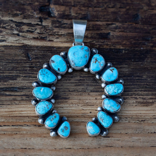 Bobby Johnson Natural Morenci Turquoise Naja - Echo Canyon Collective