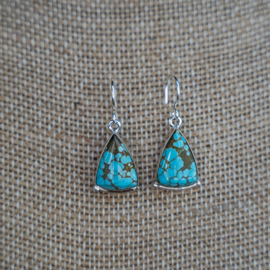 Cathy Webster 8 Mine Turquoise Sterling Silver Earrings - Echo Canyon Collective