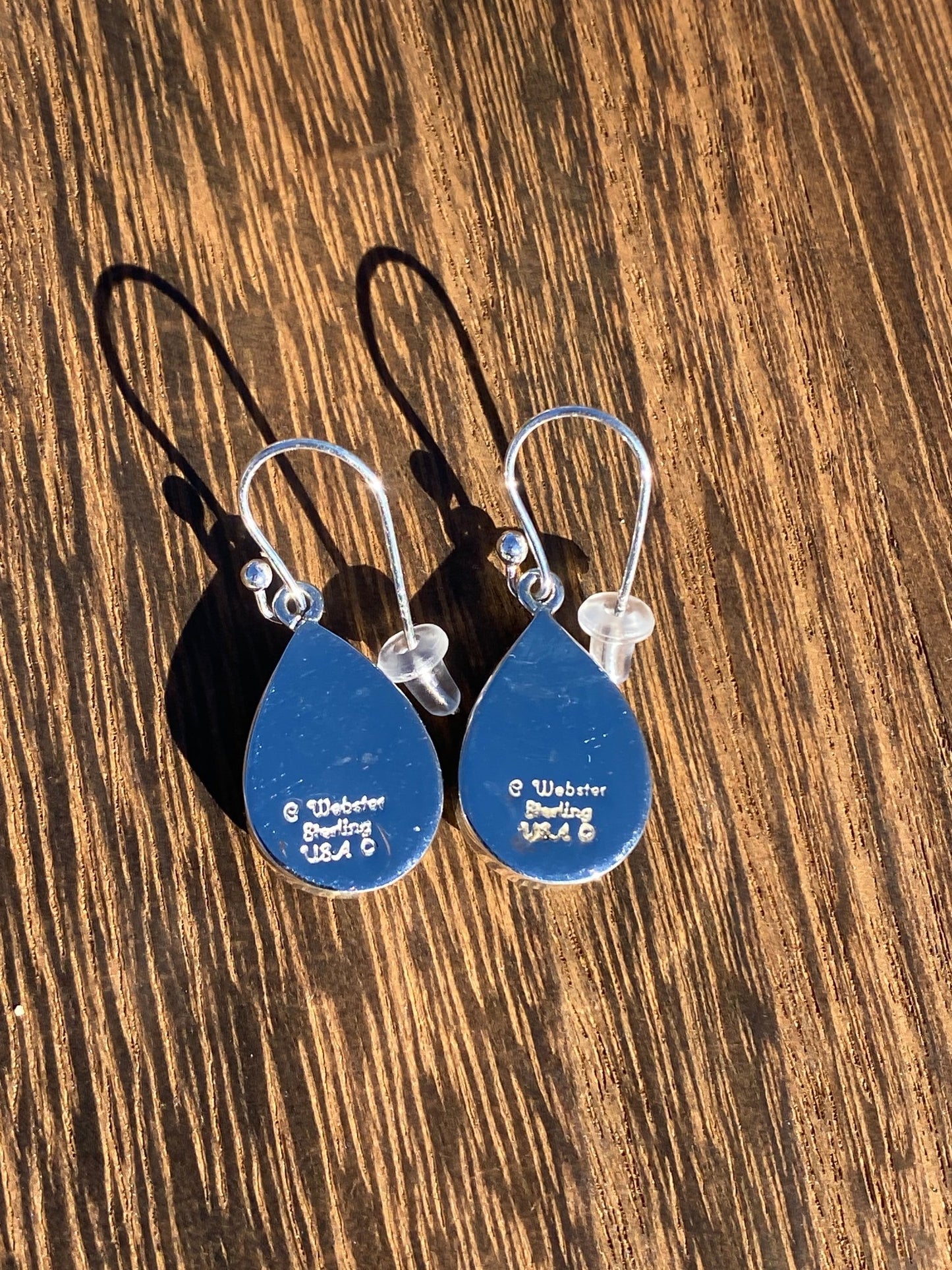 Cathy Webster 8 Turquoise Earrings – Sterling Silver, Signed C. Webster - Echo Canyon Collective