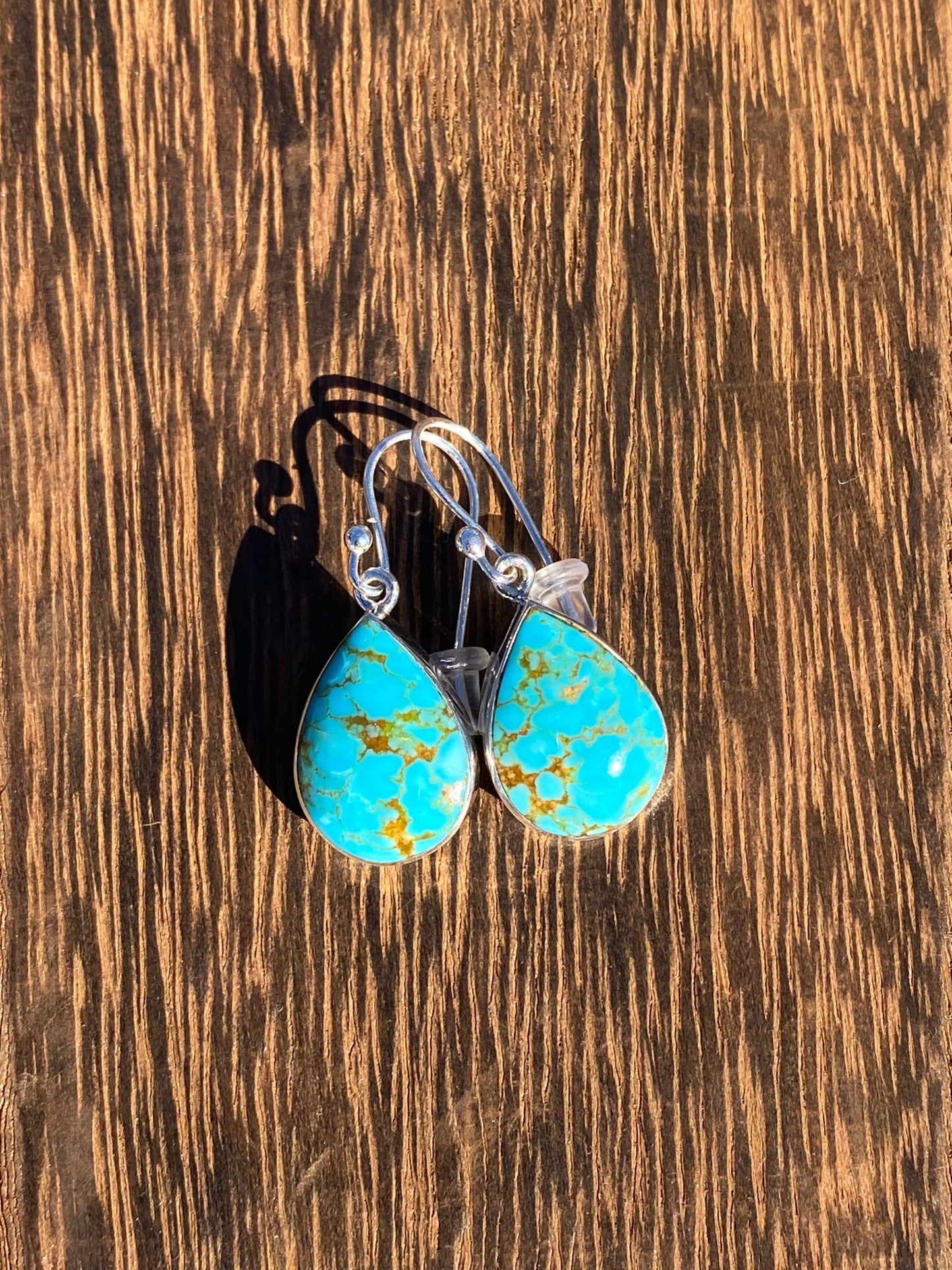 Cathy Webster 8 Turquoise Earrings – Sterling Silver, Signed C. Webster - Echo Canyon Collective