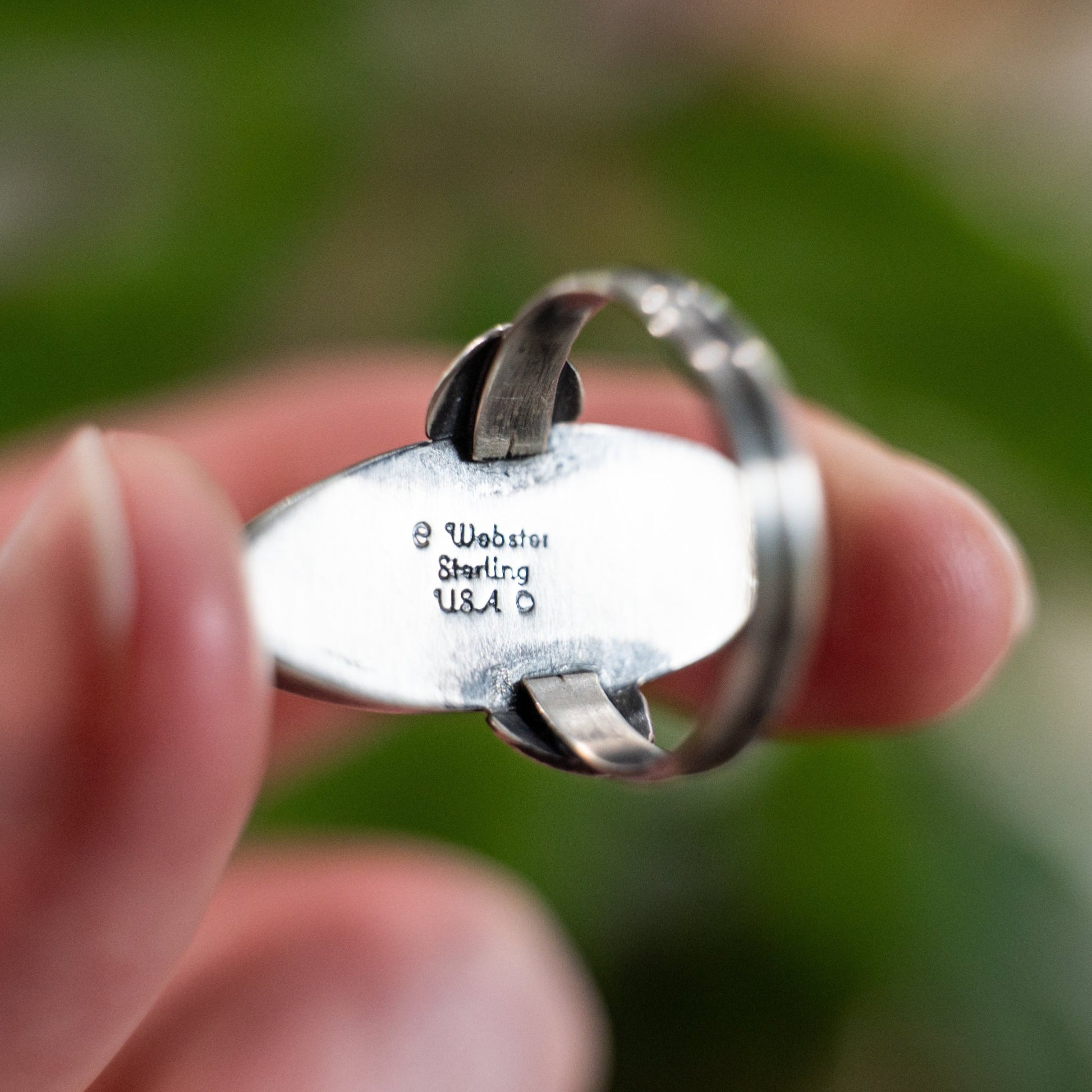 Cathy Webster Kingman Turquoise Sterling Silver Ring Size 7 3/4 - Echo Canyon Collective