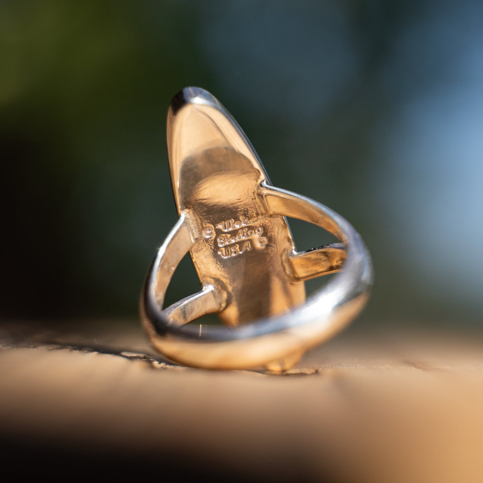 Cathy Webster Mine 8 Turquoise Sterling Silver Ring Size 6 1/2 - Echo Canyon Collective