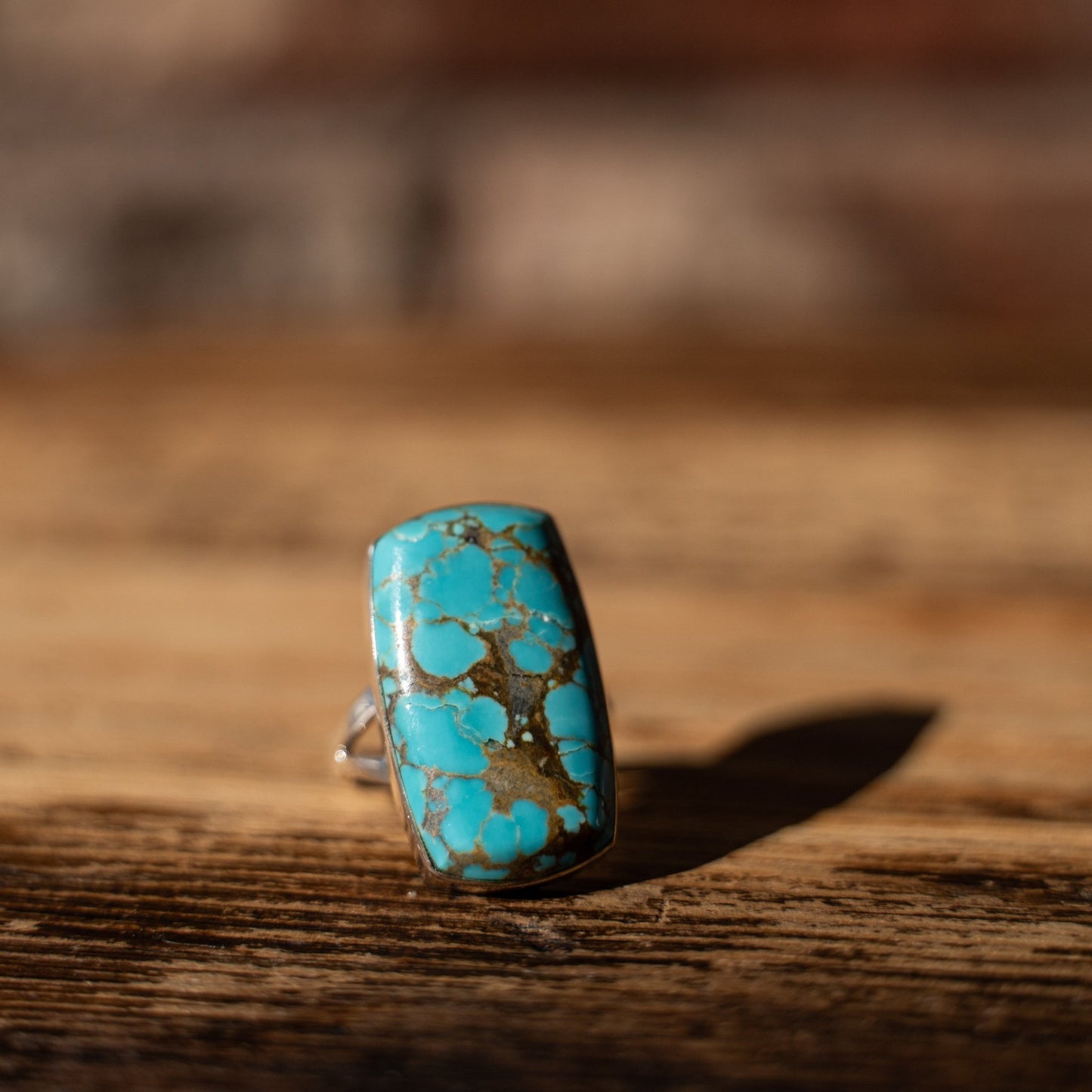 Cathy Webster Mine 8 Turquoise Sterling Silver Ring Size 7 1/4 - Echo Canyon Collective
