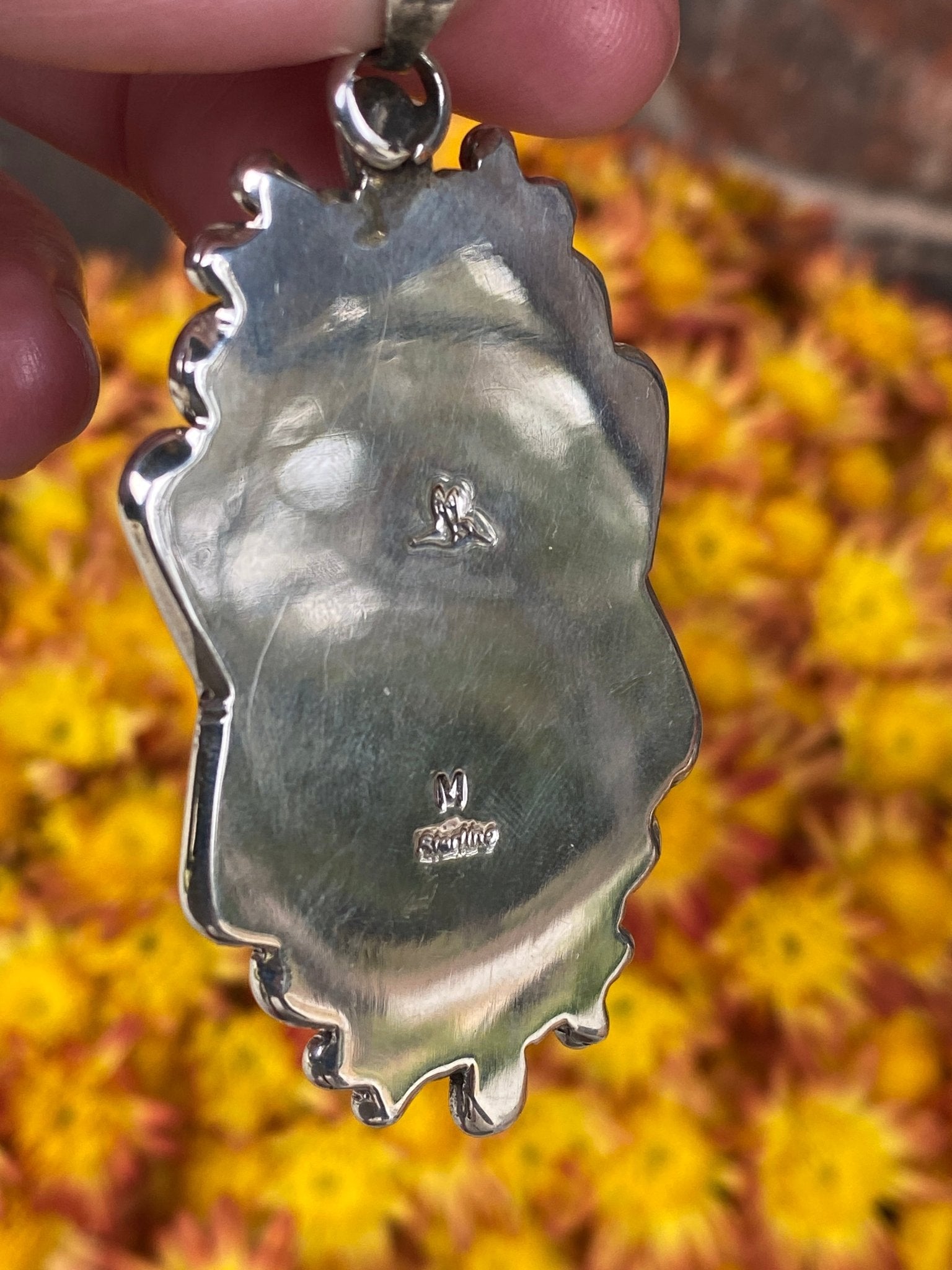 Charoite Pendant by Medru (Santo Domingo Pueblo artist) - Echo Canyon Collective