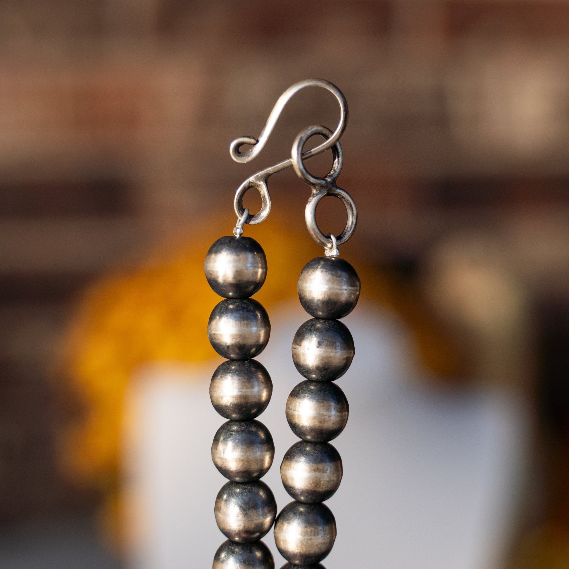 Chimney Butte 10 mm Sterling Silver Bead Necklace – Various Lengths - Echo Canyon Collective