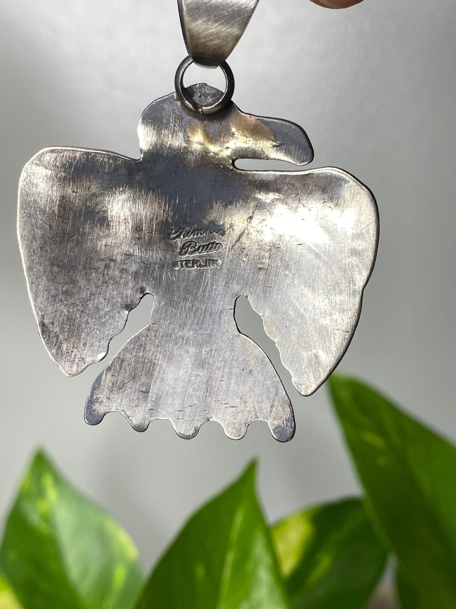 Chimney Butte Palomino Variscite Thunderbird Pendant - Echo Canyon Collective