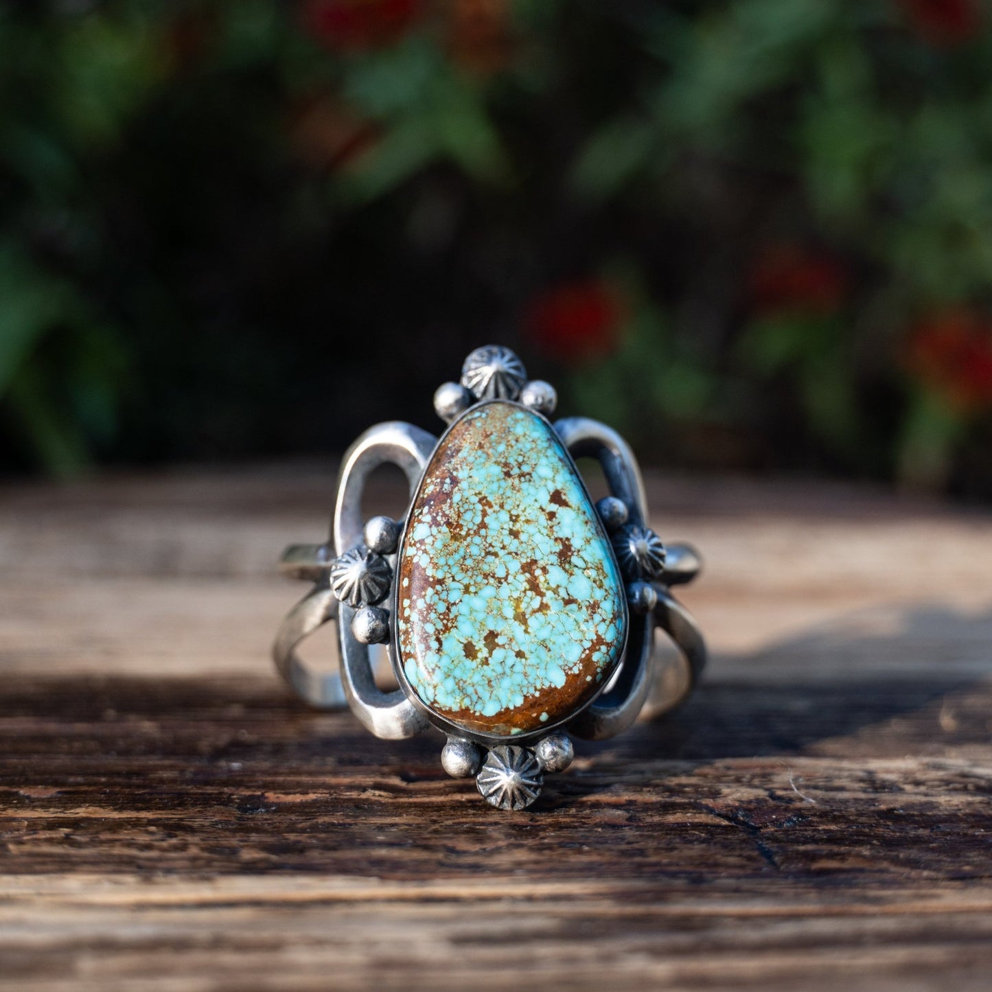 Chimney Butte Sterling Silver Cuff with Royston Turquoise - Echo Canyon Collective