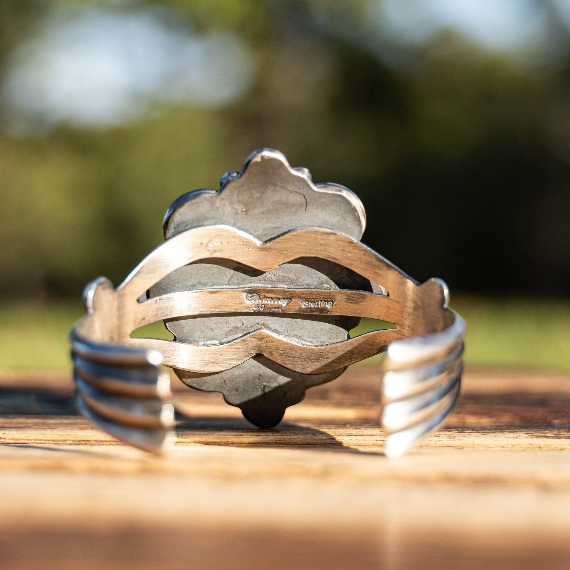 Chimney Butte Turquoise Cuff Bracelet | Santo Domingo Pueblo Sterling Silver - Echo Canyon Collective