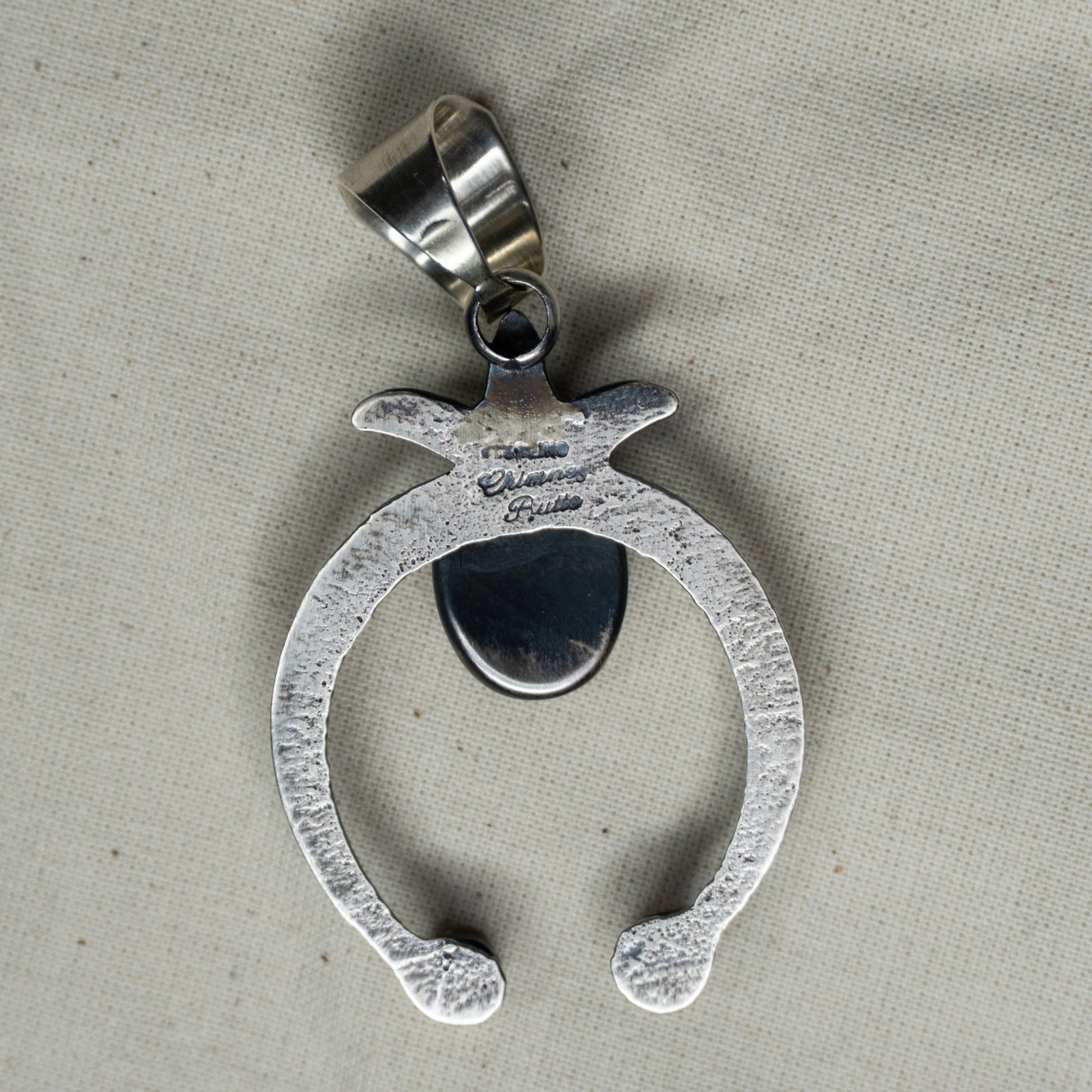 Chimney Butte Wild Horse & Coral Naja Pendant – Santo Domingo Pueblo Artist - Echo Canyon Collective