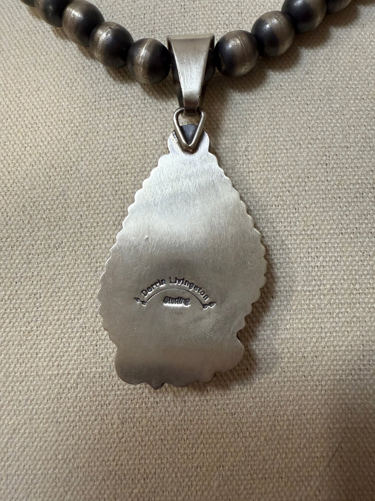 Darrin Livingston Natural Bisbee Turquoise Pendant - Echo Canyon Collective