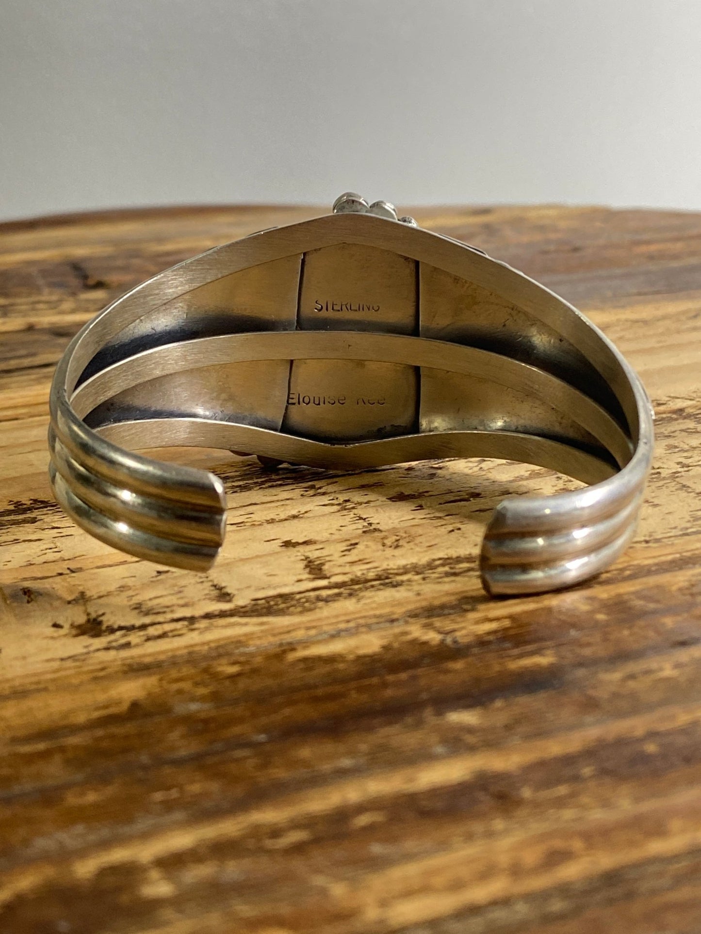 Eloise Kee Navajo Sterling Silver & Natural Kingman Turquoise Cuff Bracelet - Echo Canyon Collective