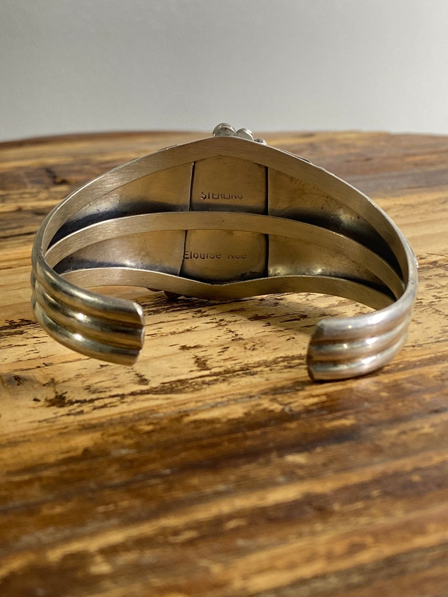 Eloise Kee Navajo Sterling Silver & Natural Kingman Turquoise Cuff Bracelet - Echo Canyon Collective