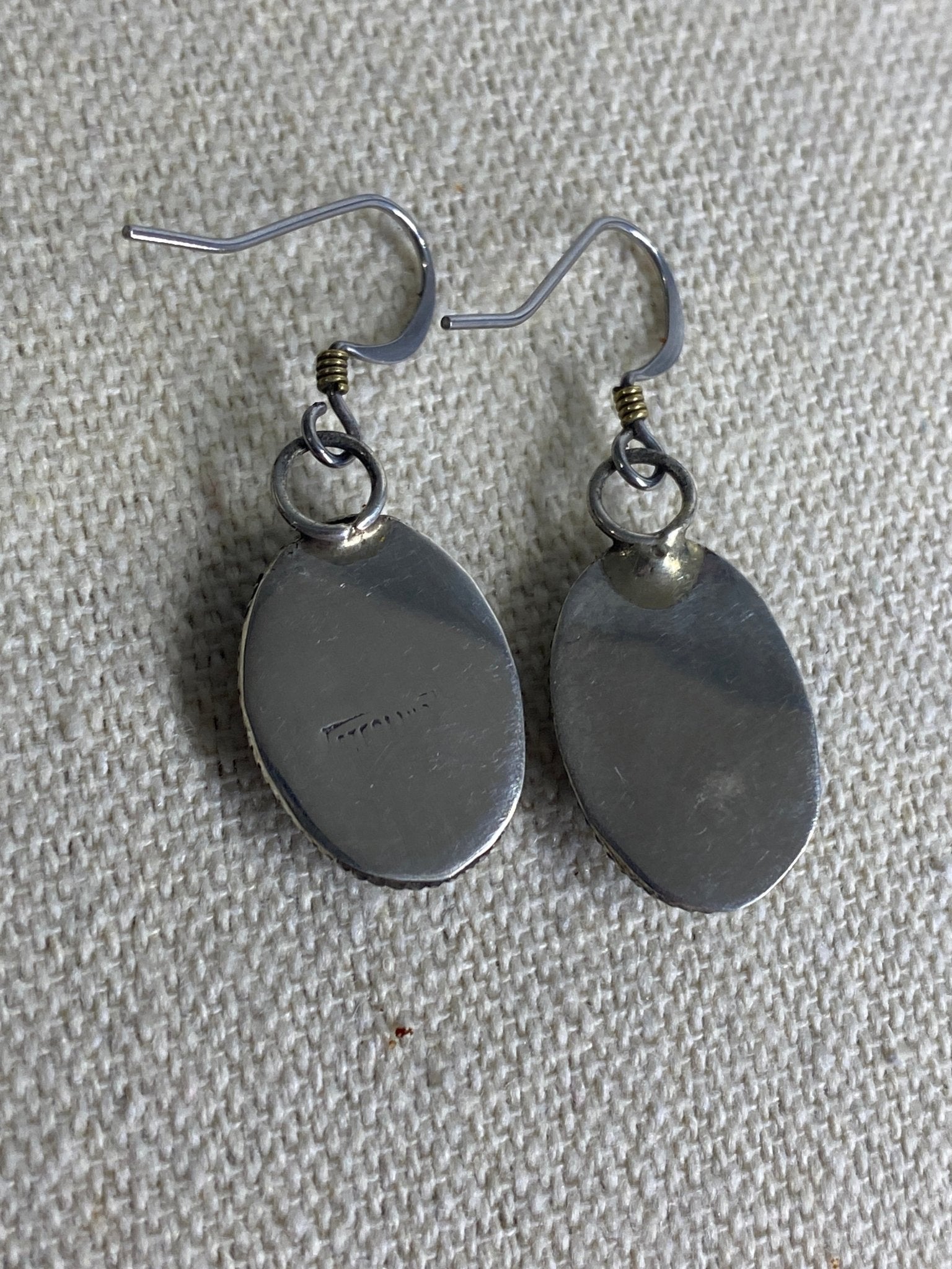 Ernest Hawthorne Navajo Sterling Silver Earrings with Kingman Turquoise - Echo Canyon Collective