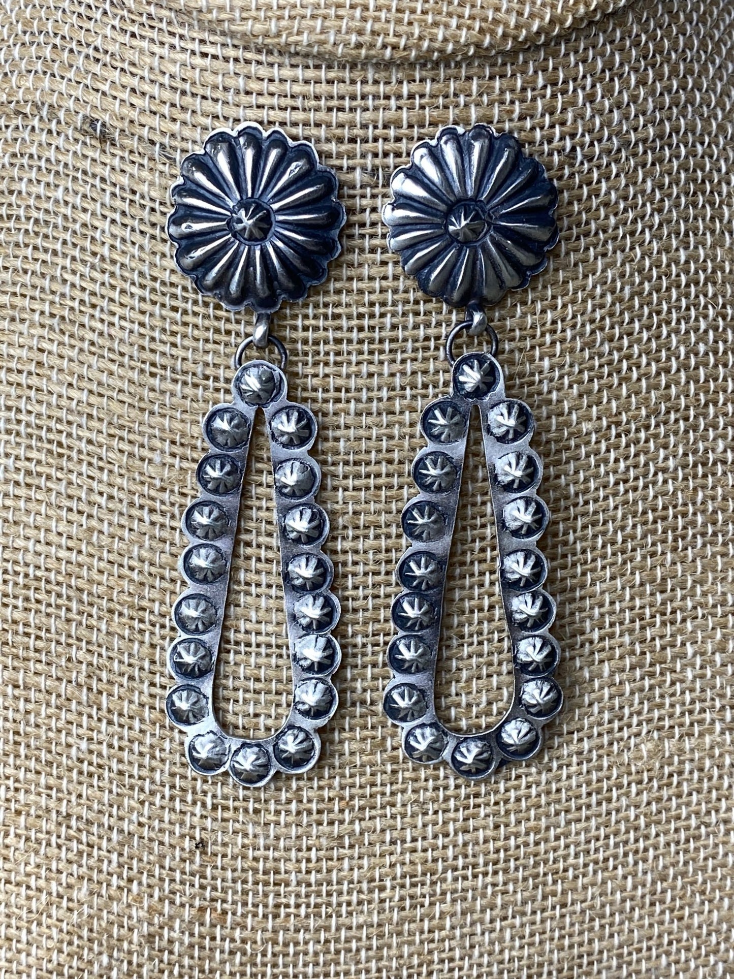 Eugene Charley Stamped Sterling Silver Earrings - Echo Canyon Collective