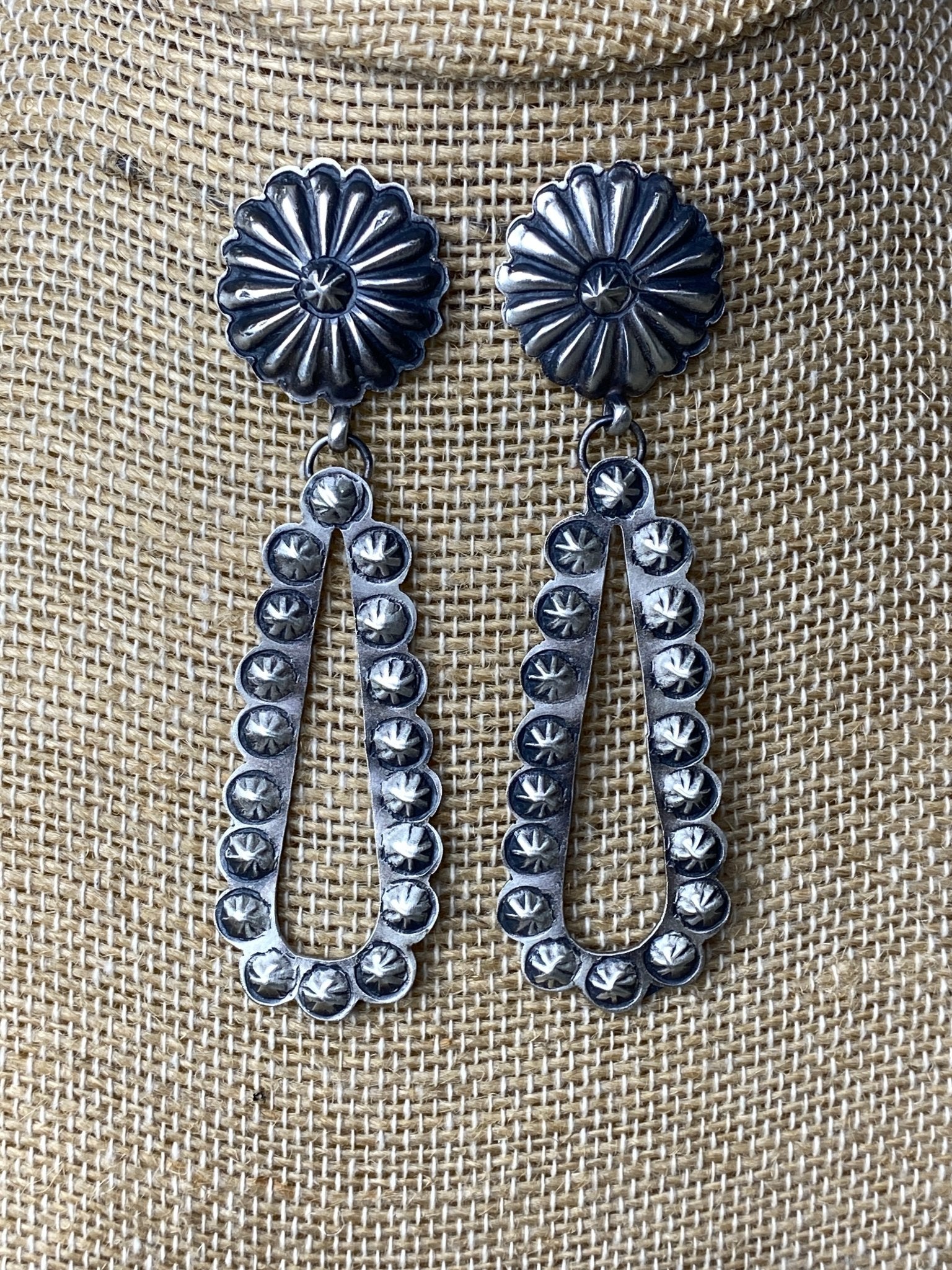 Eugene Charley Stamped Sterling Silver Earrings - Echo Canyon Collective