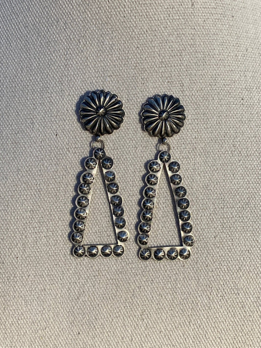Eugene Charley Stamped Sterling Silver Earrings - Echo Canyon Collective