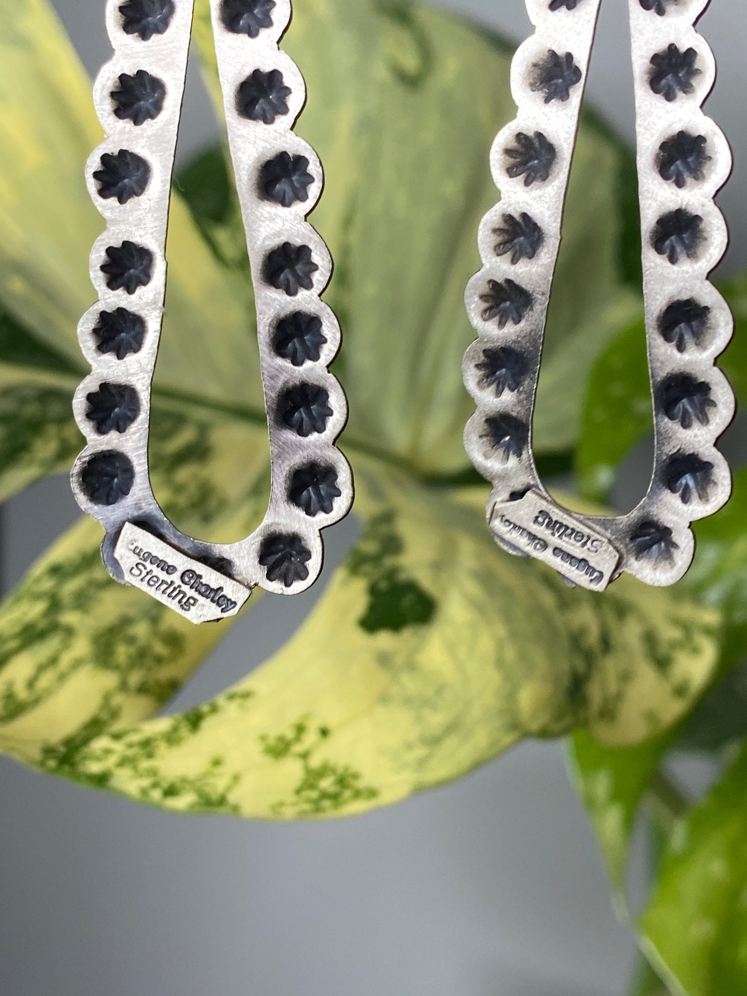 Eugene Charley Stamped Sterling Silver Earrings - Echo Canyon Collective