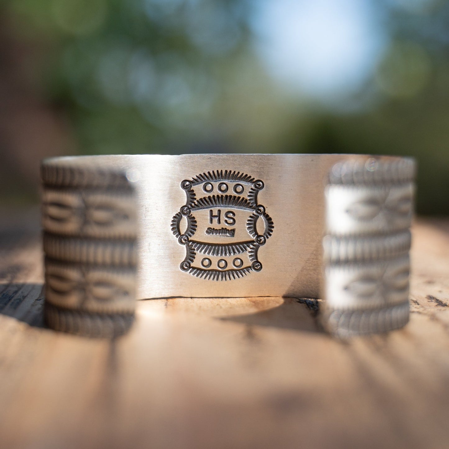 Herman Smith Natural Kingman Turquoise Cuff – Navajo Sterling Silver, Fits 6¼–6½″ Wrist - Echo Canyon Collective