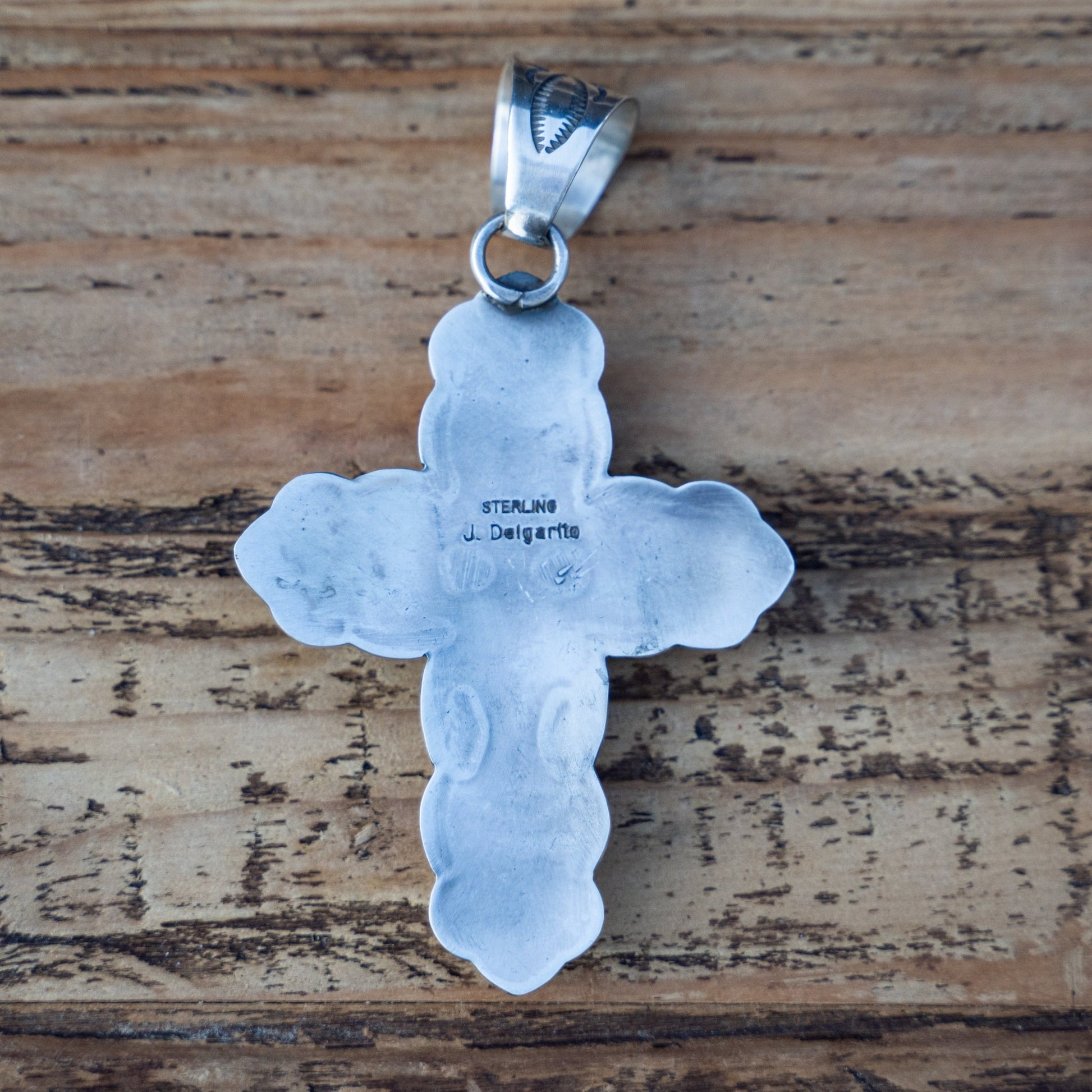 Jeremy Delgarito Natural Golden Hills Turquoise Cross - Echo Canyon Collective