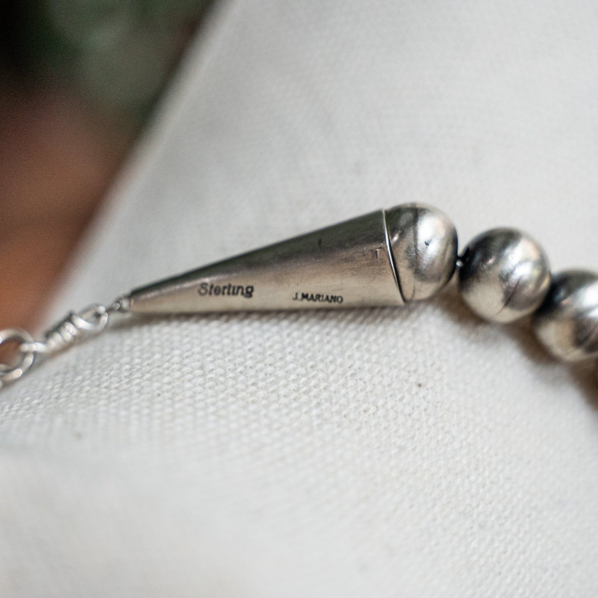 Navajo Handmade Bead & Tassel Pearl Necklace by Jan Mariano - Echo Canyon Collective