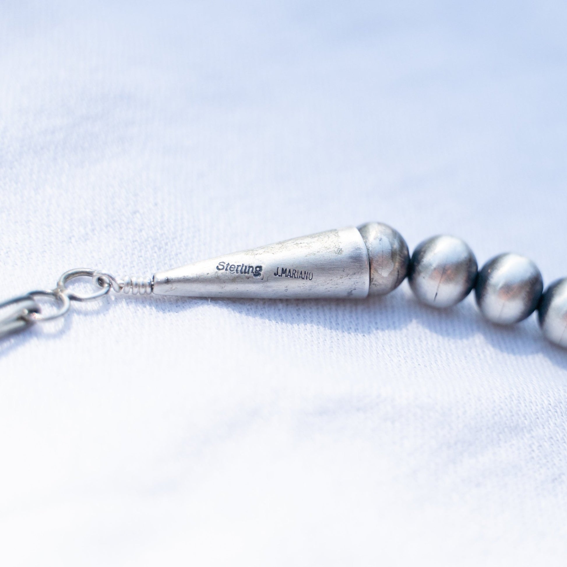 Navajo Handmade Bead & Tassel Pearl Necklace by Jan Mariano - Echo Canyon Collective
