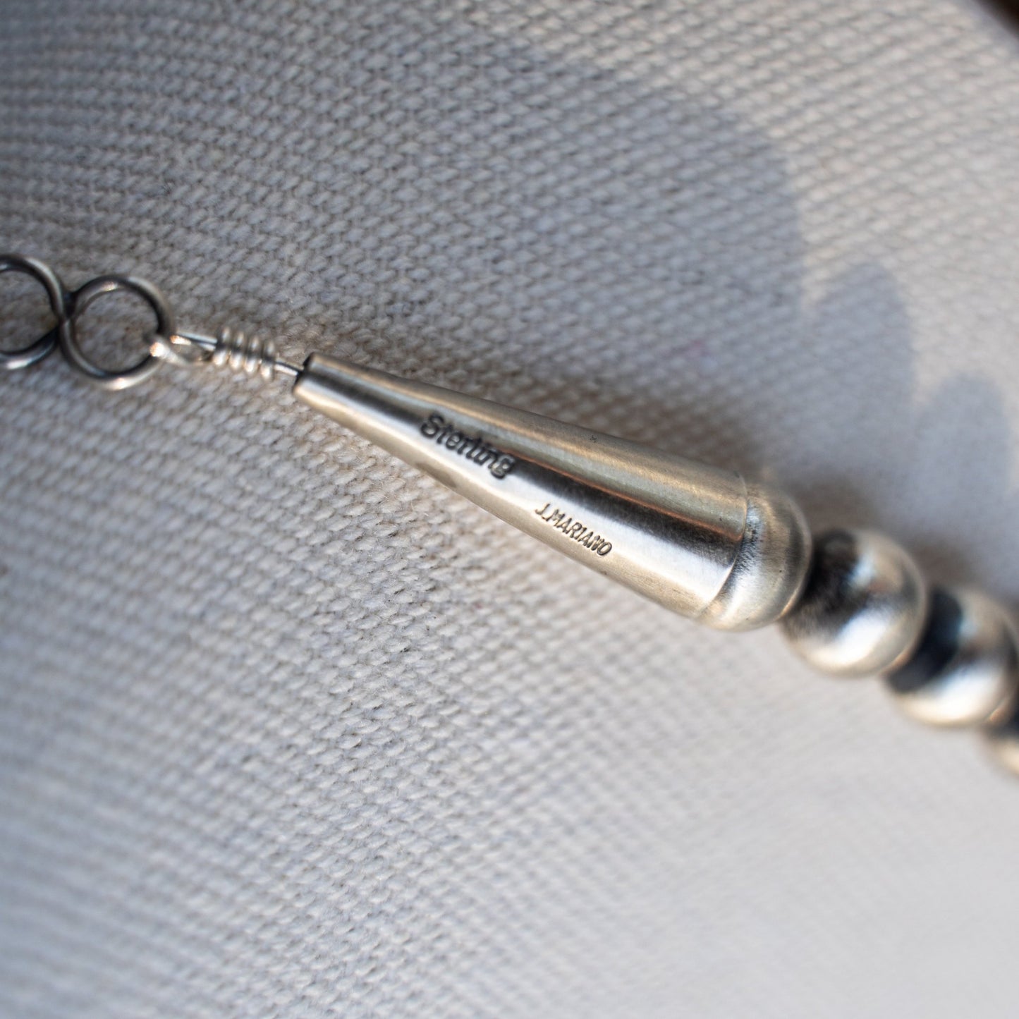 Navajo Handmade Bead & Tassel Pearl Necklace by Jan Mariano - Echo Canyon Collective