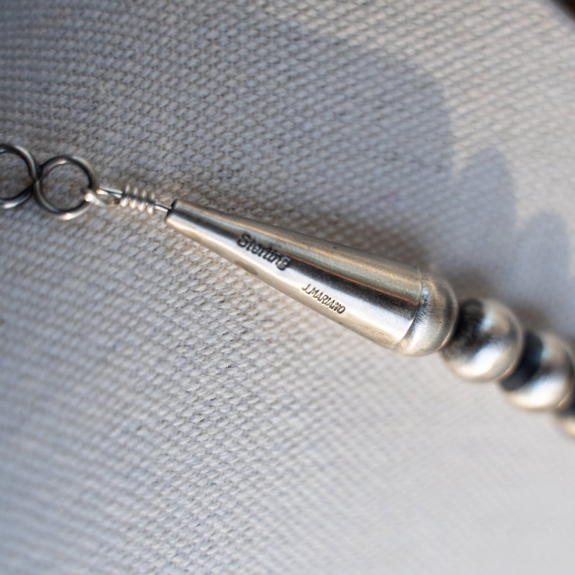 Navajo Handmade Bead & Tassel Pearl Necklace by Jan Mariano - Echo Canyon Collective