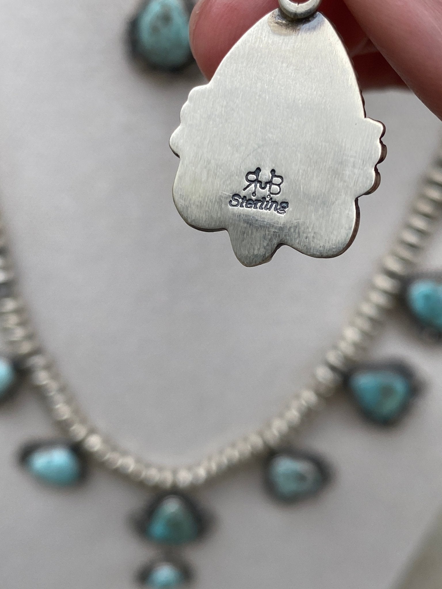 Randy Boyd Natural Dry Creek Turquoise Statement Necklace and Earring Set - Echo Canyon Collective
