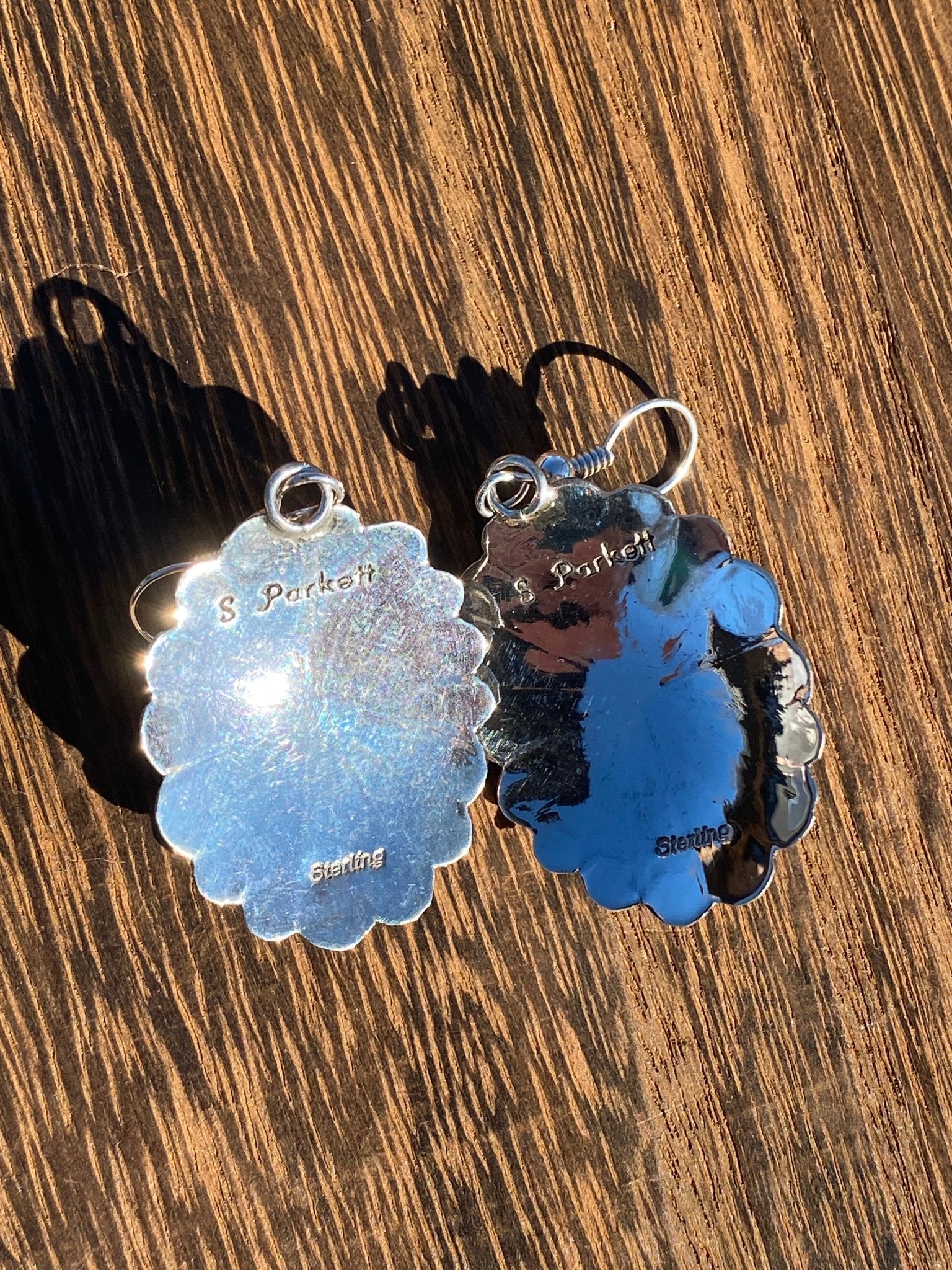 Sandra Parkett Concho Sterling Silver & Turquoise Earrings - Echo Canyon Collective