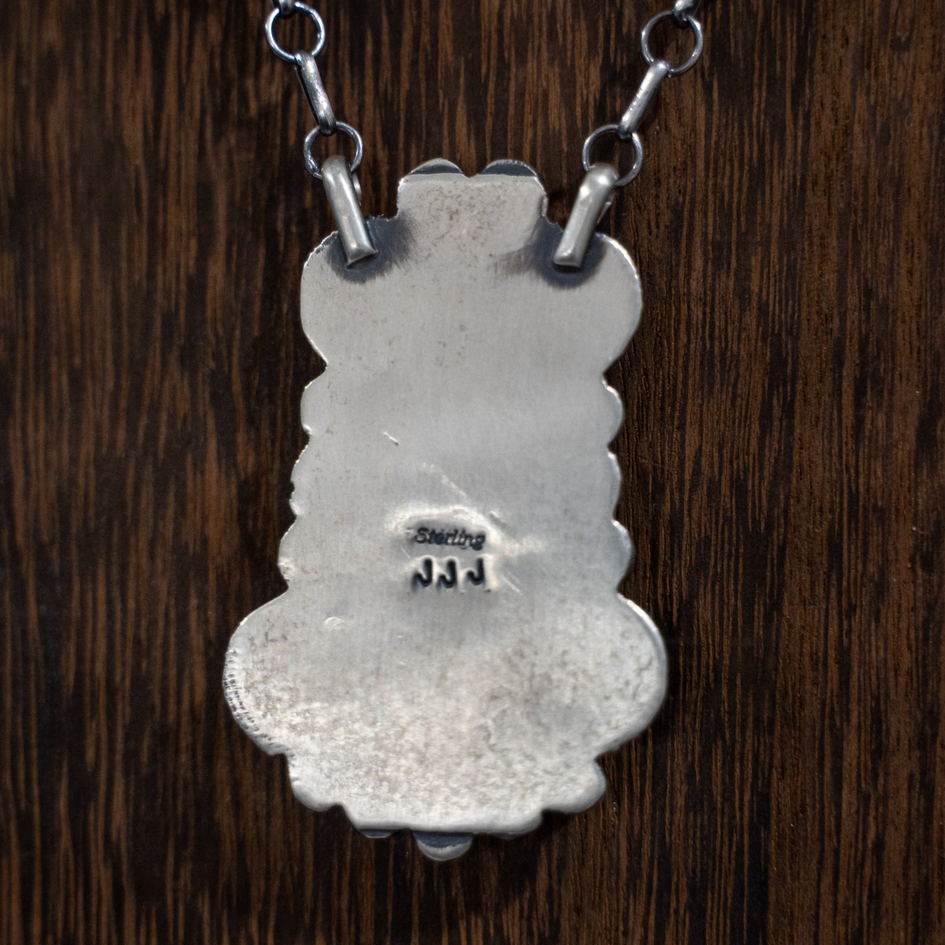Sonoran Turquoise Necklace – 20" Sterling Silver Navajo Handmade by Jeff James - Echo Canyon Collective