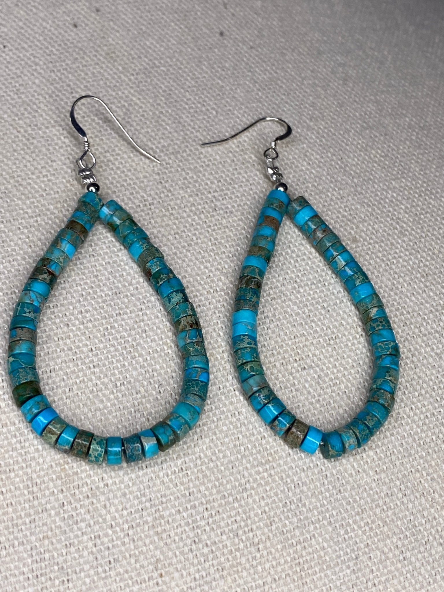 Tammy Nolcot Santo Domingo Turquoise Heishi Bead Earrings - Echo Canyon Collective