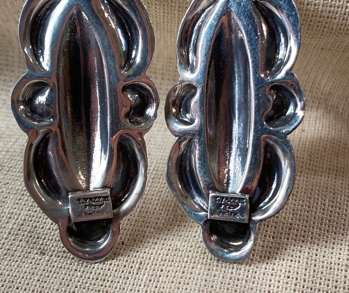 Tim Yazzie Sterling Silver Earrings - Echo Canyon Collective
