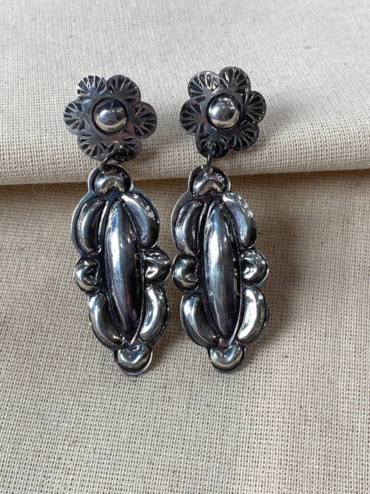 Tim Yazzie Sterling Silver Earrings - Echo Canyon Collective