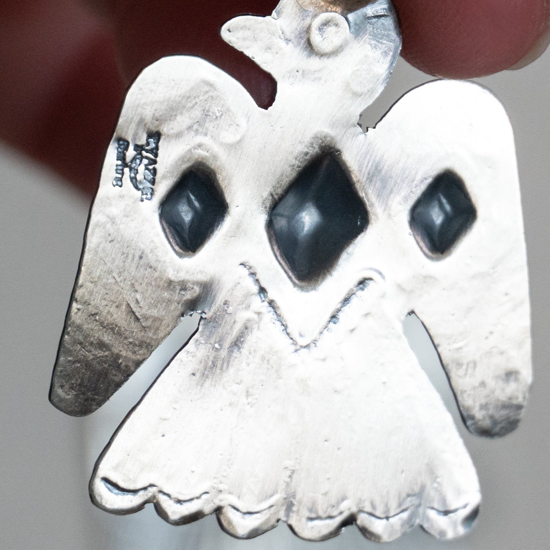 Tim Yazzie Thunderbird Earrings – Navajo Made Sterling Silver with Kingman Turquoise - Echo Canyon Collective